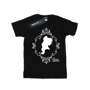 Disney Princess Womens/Ladies Belle Silhouette Cotton Boyfriend T-Shirt / Black